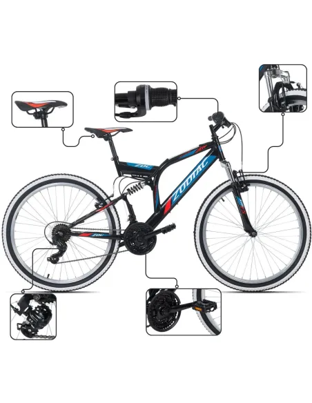 Rower Górski Damski Męski 26" MTB Shimano Młodzieżowy Góral Czarny