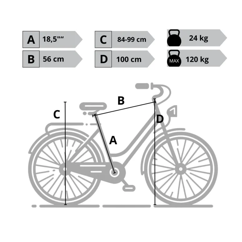 Rower Elektryczny Miejski 26 Bagażnik 250W 7,8Ah Wspomaganie Światła Stopka