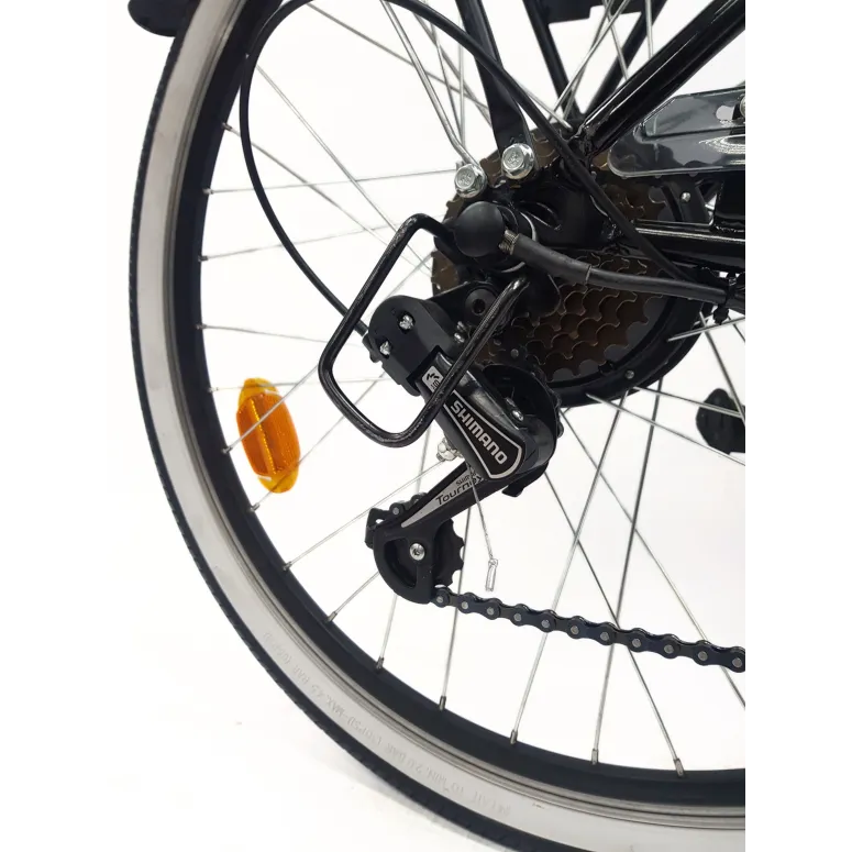 Rower Elektryczny Miejski 26 Bagażnik 250W 7,8Ah Wspomaganie Światła Stopka