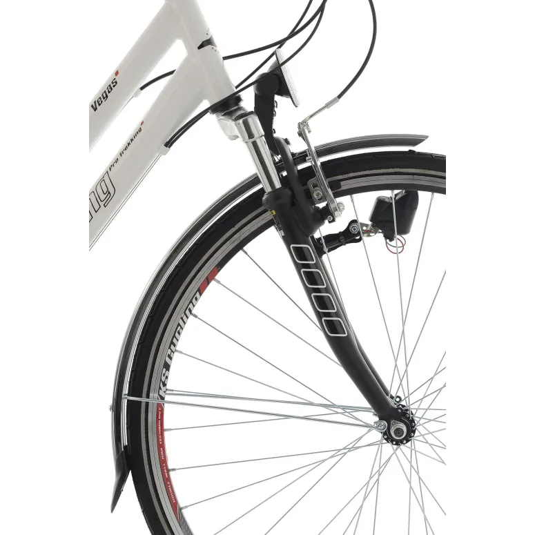 Niemiecki Rower Trekkingowy 28 Uniwersalny Oświetlenie 21 Biegów Niska Rama