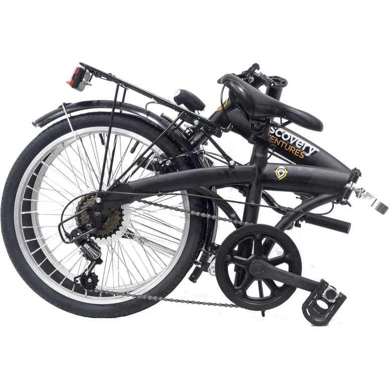 Rower Składany Miejski 20 Damski Męski Bagażnik Światła Błotniki Stopka