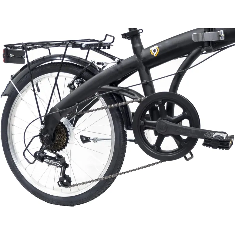 Rower Składany Miejski 20 Damski Męski Bagażnik Światła Błotniki Stopka