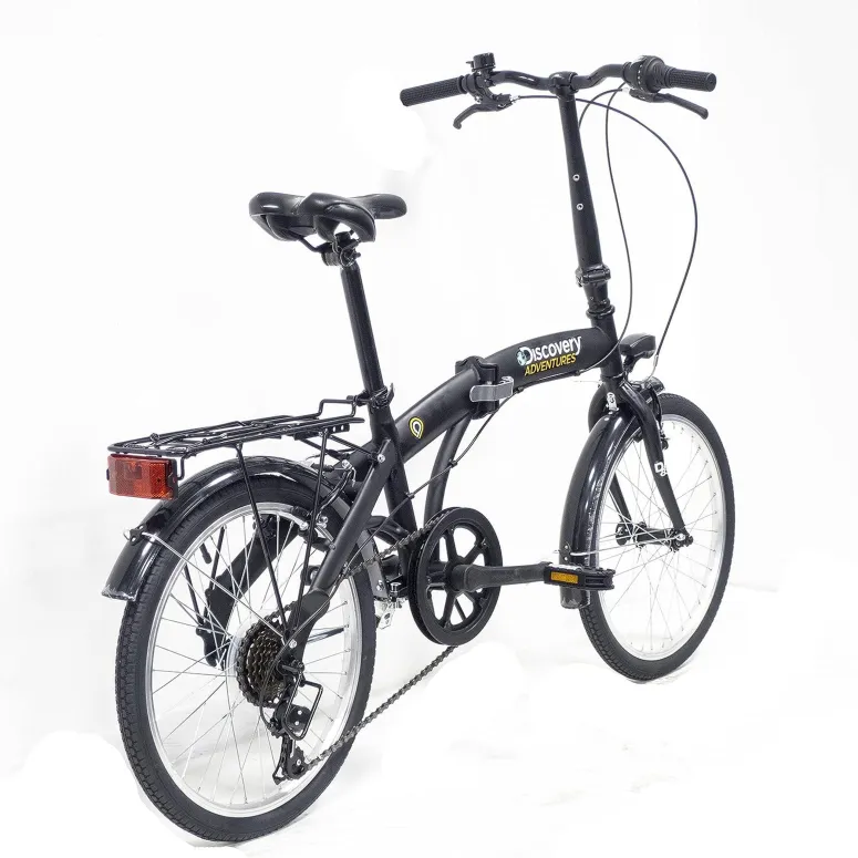 Rower Składany Miejski 20 Damski Męski Bagażnik Światła Błotniki Stopka