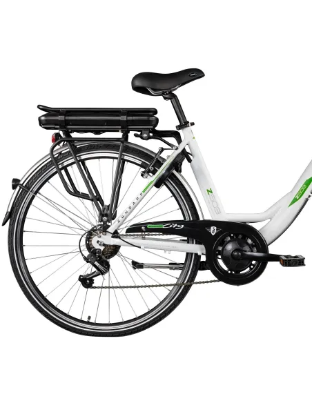 Rower Elektryczny Damski Miejski 28 250W Aluminium Shimano Bagażnik Światła