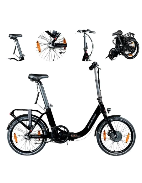 Elektryczny Rower Miejski 20 Nexus 3 Składany 250W Akcesoria 25km Składak