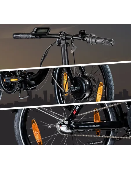 Elektryczny Rower Miejski 20 Nexus 3 Składany 250W Akcesoria 25km Składak