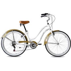 Rower Miejski Damski 26 Beach Cruiser Odblaski Dzwonek Stopka Retro Revo
