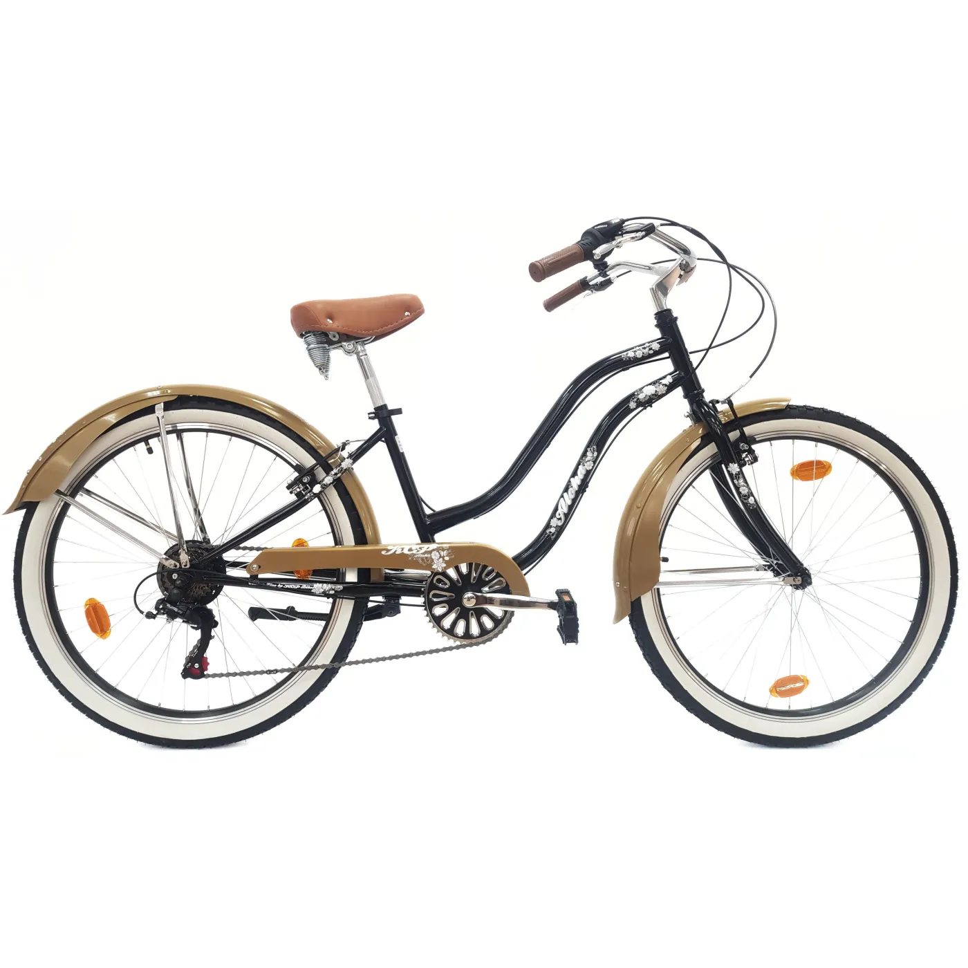 Rower Miejski Damski 26 Beach Cruiser Odblaski Dzwonek Retro Revo Stopka