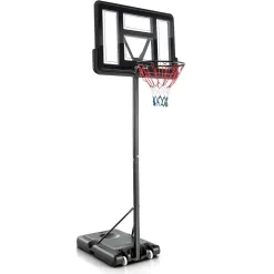 Wolnostojący Kosz do Koszykówki Costway Regulowany Metalowy Stelaż Stojak