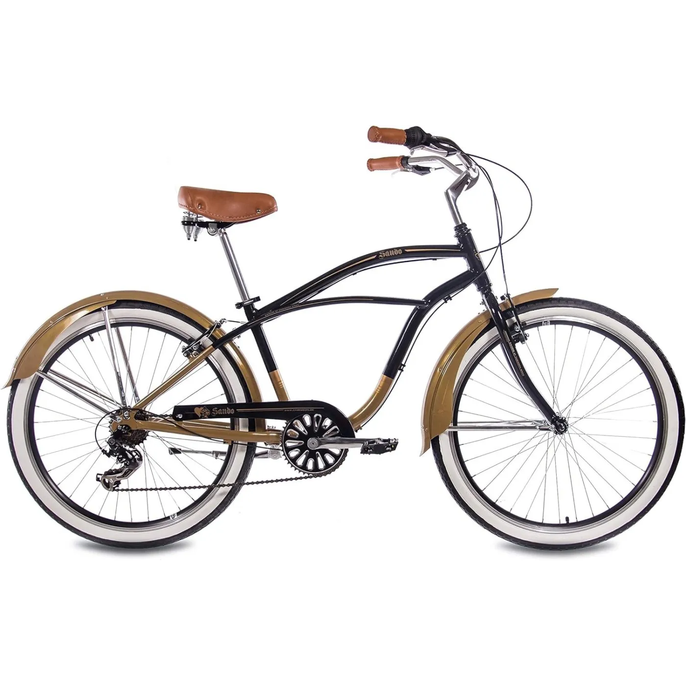 Rower Miejski 26 Damski Męski Aluminium Beach Cruiser Retro Stopka Dzwonek