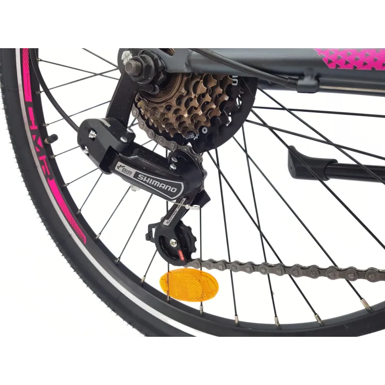 Rower Miejski Dziewczęcy 24 Uniwersalny Oświetlenie Stopka Dzwonek Bagażnik