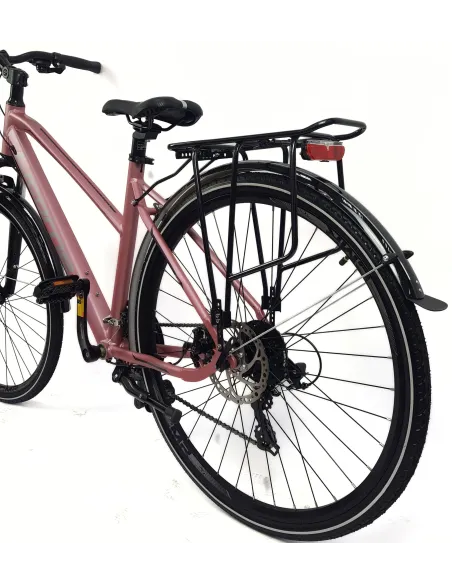 Rower Damski Trekkingowy 28 Alu Cyngle Tarcze Światła Dzwonek Amortyzacja