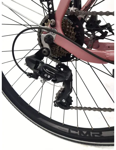 Rower Damski Trekkingowy 28 Alu Cyngle Tarcze Światła Dzwonek Amortyzacja