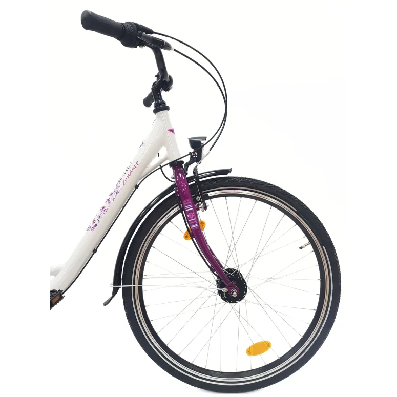 Rower Miejski Damski 26 Młodzieżowy Nexus 3 Bagażnik Stopka Dzwonek Światła