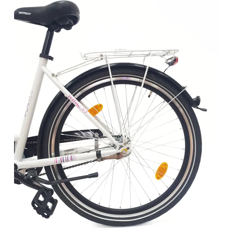 Rower Miejski Damski 26 Młodzieżowy Nexus 3 Bagażnik Stopka Dzwonek Światła
