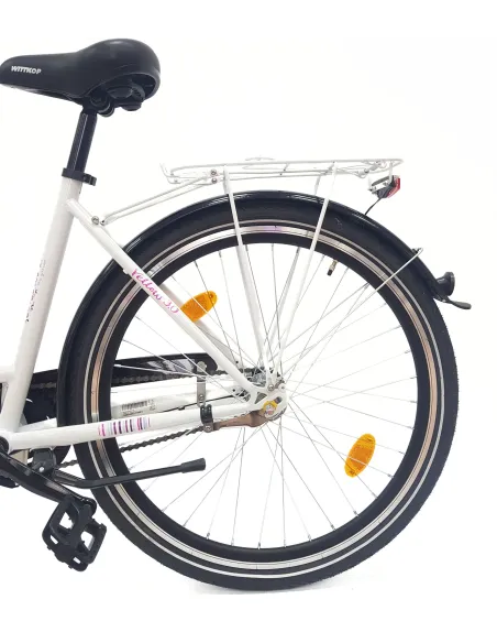 Rower Miejski Damski 26 Młodzieżowy Nexus 3 Bagażnik Stopka Dzwonek Światła