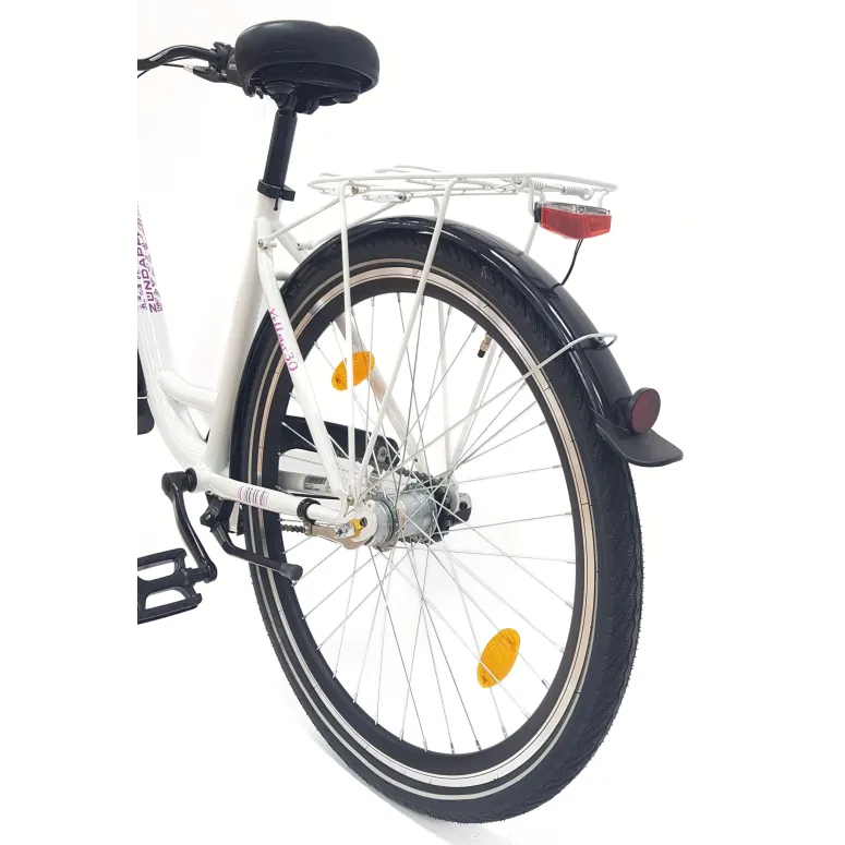 Rower Miejski Damski 26 Młodzieżowy Nexus 3 Bagażnik Stopka Dzwonek Światła
