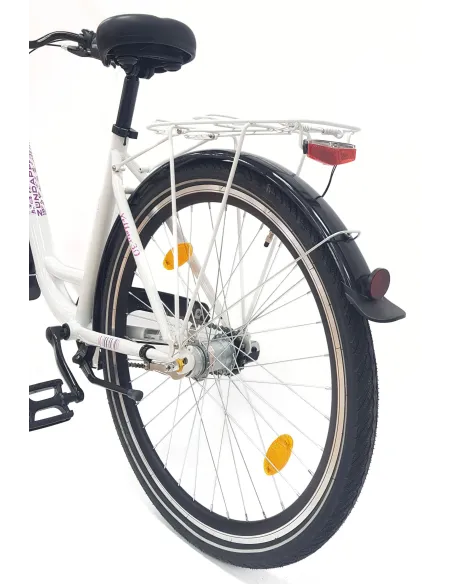 Rower Miejski Damski 26 Młodzieżowy Nexus 3 Bagażnik Stopka Dzwonek Światła