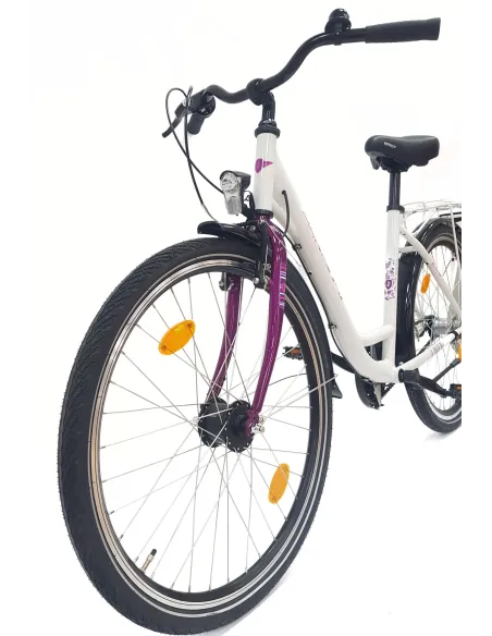 Rower Miejski Damski 26 Młodzieżowy Nexus 3 Bagażnik Stopka Dzwonek Światła