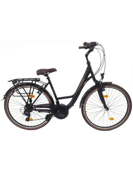 Rower Miejski Damski 28 Stalowy Dzwonek Światła Stopka Błotniki Bagażnik