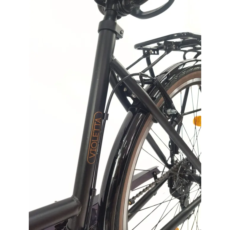 Rower Miejski Damski 28 Stalowy Dzwonek Światła Stopka Błotniki Bagażnik