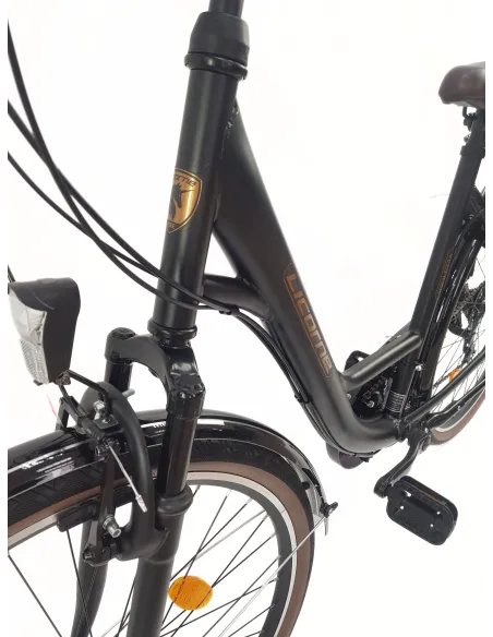 Rower Miejski Damski 28 Stalowy Dzwonek Światła Stopka Błotniki Bagażnik