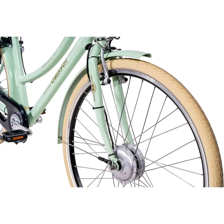 Elektryczny Rower Miejski 28 Damski ALU Oświetlenie Nexus 7 Kontra Bagażnik