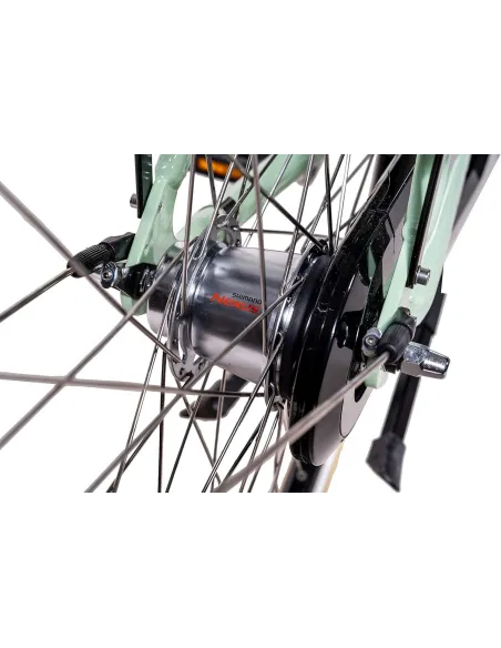 Elektryczny Rower Miejski 28 Damski ALU Oświetlenie Nexus 7 Kontra Bagażnik