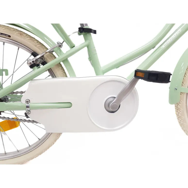 Rower Dziecięcy 20 Dziewczęcy Retro Błotniki Bagaż Odblaski Stopka Osłona