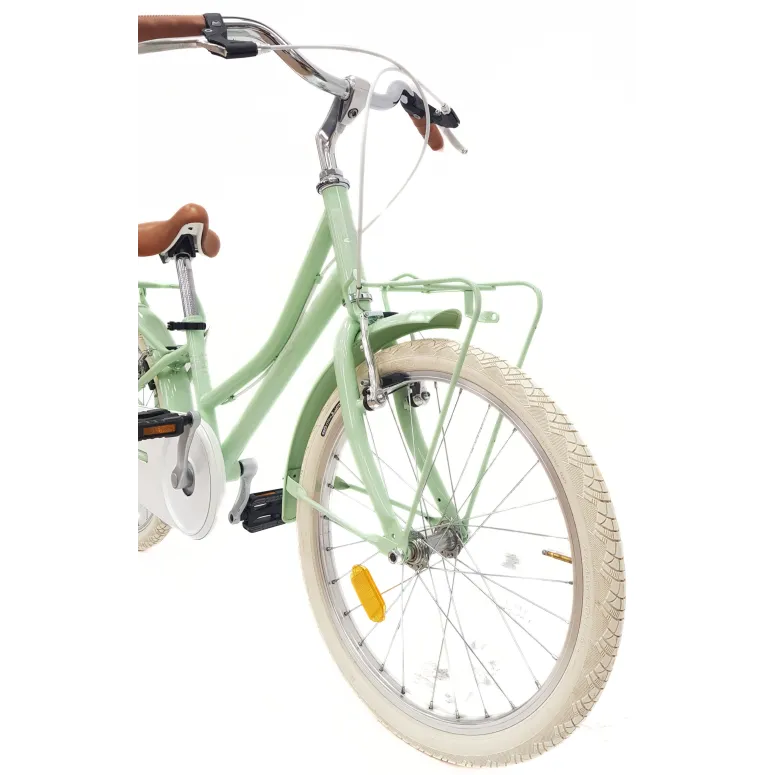 Rower Dziecięcy 20 Dziewczęcy Retro Błotniki Bagaż Odblaski Stopka Osłona