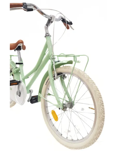 Rower Dziecięcy 20 Dziewczęcy Retro Błotniki Bagaż Odblaski Stopka Osłona