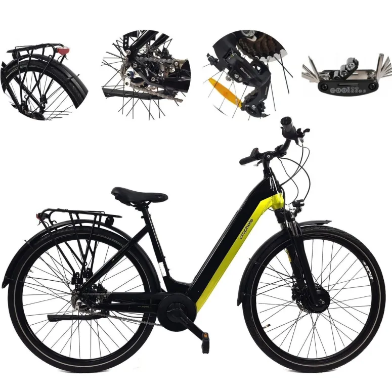 Elektryczny Rower Miejski 28 Alu Damski Męski Hydraulika Nexus 7 Światła