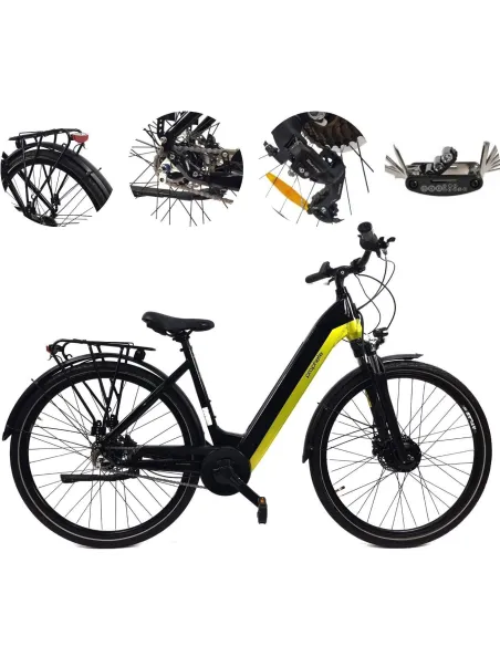 Elektryczny Rower Miejski 28 Alu Damski Męski Hydraulika Nexus 7 Światła