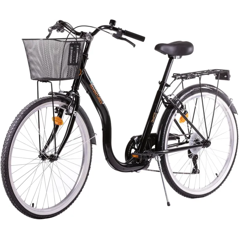 Rower Miejski 26 Damski Błotniki Osłona Bagażnik Oświetlenie Dzwonek Stopka