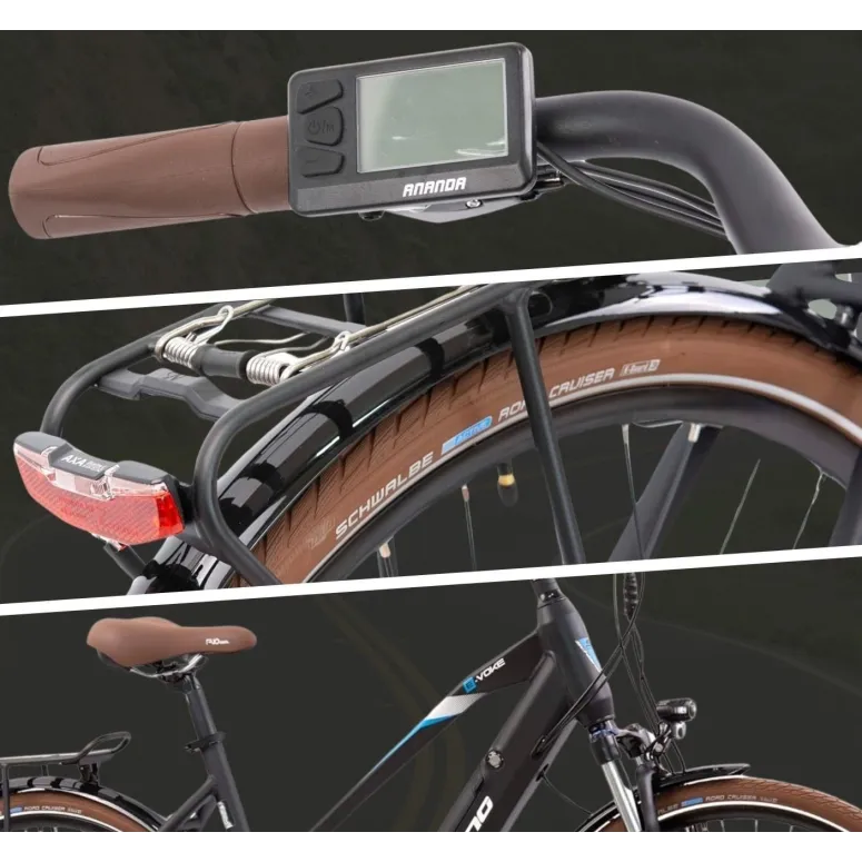 Elektryczny Rower Miejski 28 Alu Tarcze Wspomaganie Bagażnik Dzwonek