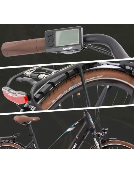 Elektryczny Rower Miejski 28 Alu Tarcze Wspomaganie Bagażnik Dzwonek