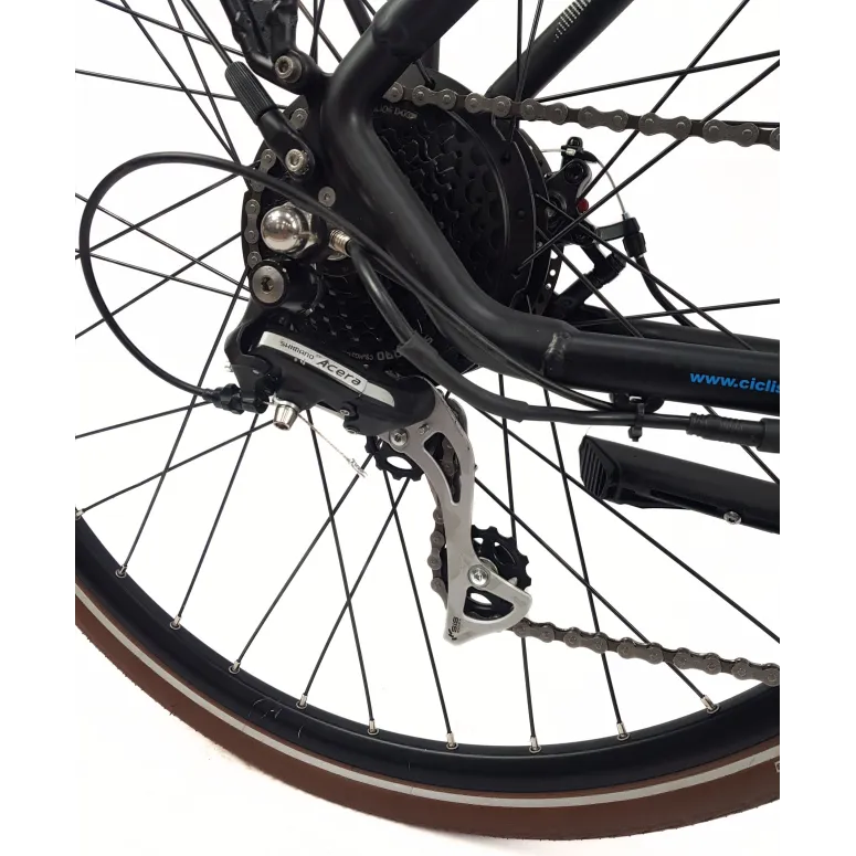 Elektryczny Rower Miejski 28 Alu Tarcze Wspomaganie Bagażnik Dzwonek