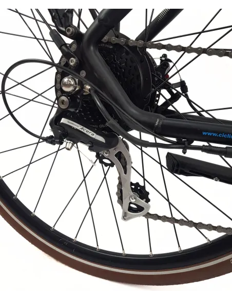 Elektryczny Rower Miejski 28 Alu Tarcze Wspomaganie Bagażnik Dzwonek