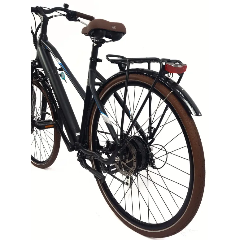 Elektryczny Rower Miejski 28 Alu Tarcze Wspomaganie Bagażnik Dzwonek