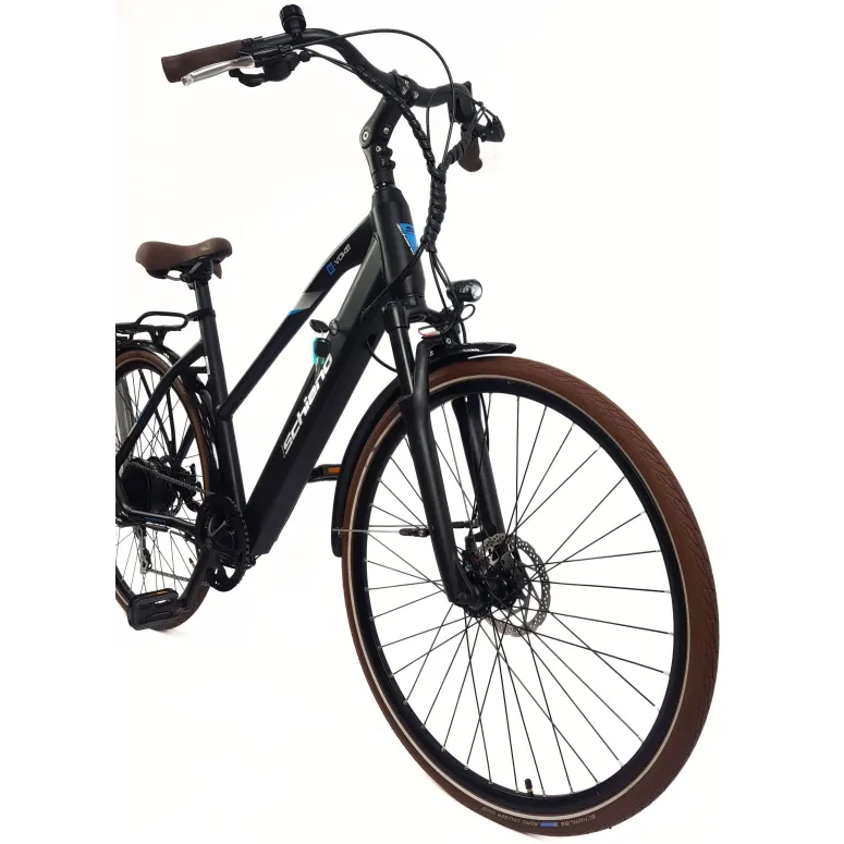 Elektryczny Rower Miejski 28 Alu Tarcze Wspomaganie Bagażnik Dzwonek