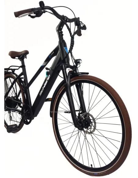 Elektryczny Rower Miejski 28 Alu Tarcze Wspomaganie Bagażnik Dzwonek