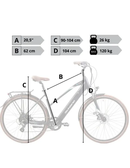 Elektryczny Rower Miejski 28 Alu Tarcze Wspomaganie Bagażnik Dzwonek