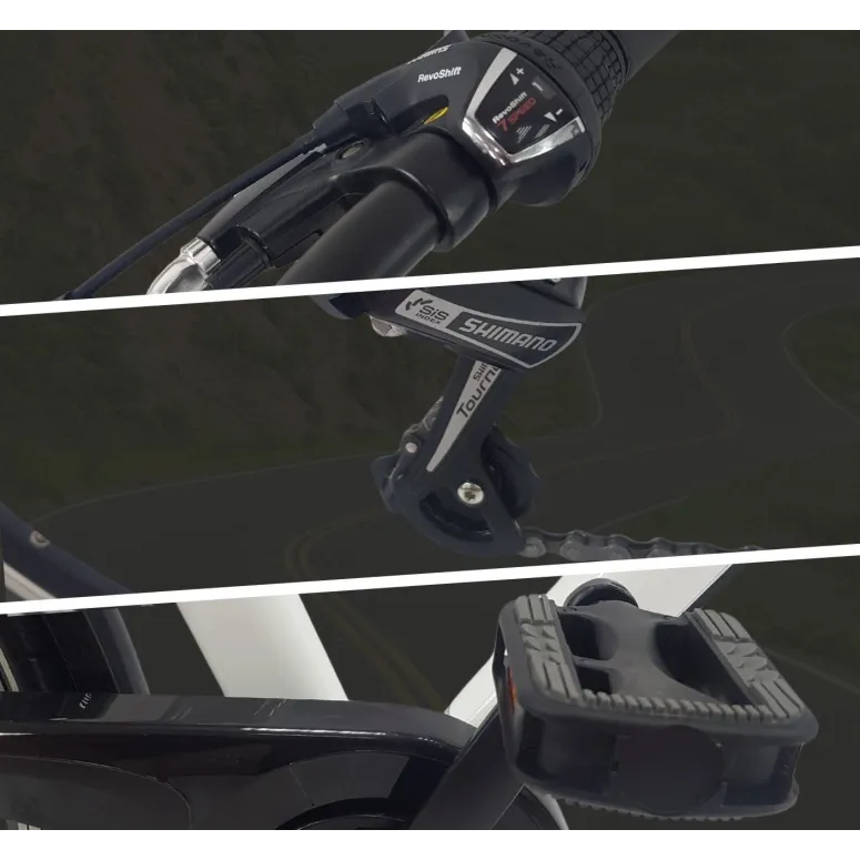 Elektryczny Rower Miejski 28 ALU Oświetlenie Dzwonek Wspomaganie Bagażnik