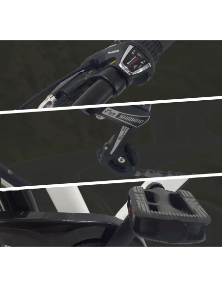 Elektryczny Rower Miejski 28 ALU Oświetlenie Dzwonek Wspomaganie Bagażnik