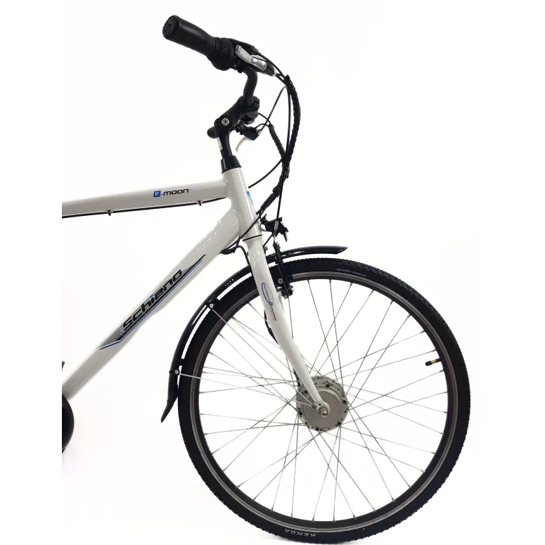 Elektryczny Rower Miejski 28 ALU Oświetlenie Dzwonek Wspomaganie Bagażnik