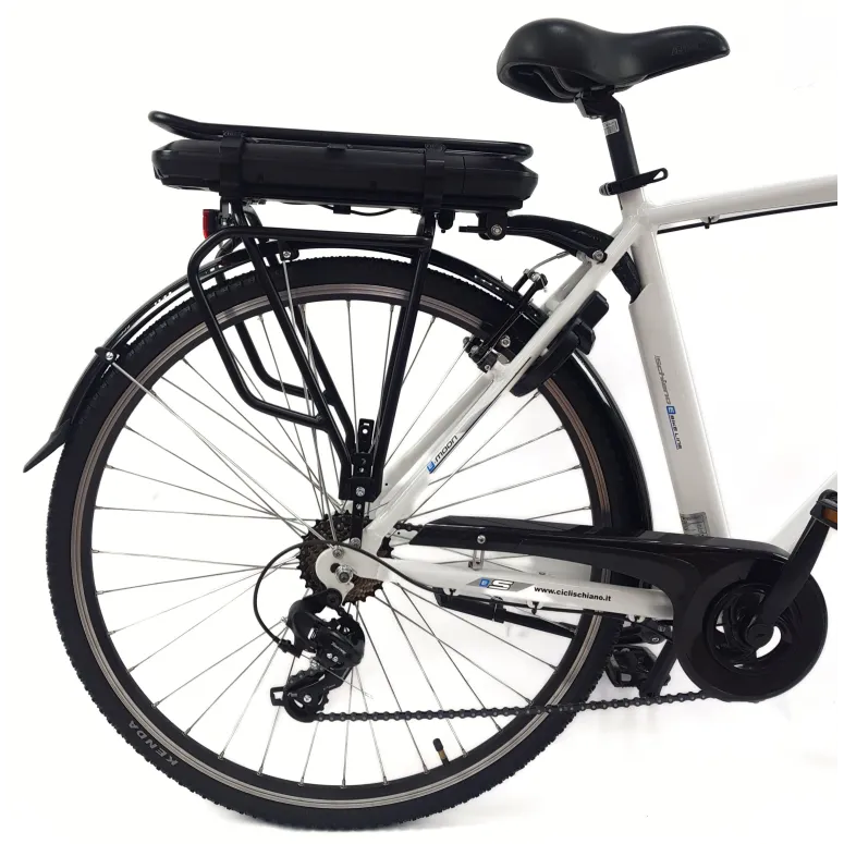 Elektryczny Rower Miejski 28 ALU Oświetlenie Dzwonek Wspomaganie Bagażnik
