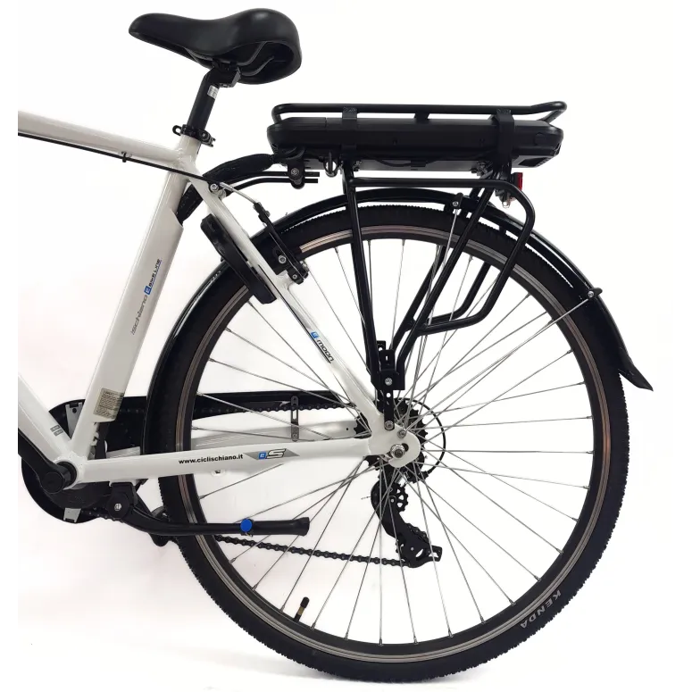 Elektryczny Rower Miejski 28 ALU Oświetlenie Dzwonek Wspomaganie Bagażnik