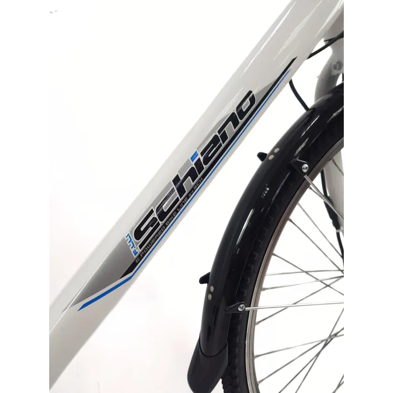 Elektryczny Rower Miejski 28 ALU Oświetlenie Dzwonek Wspomaganie Bagażnik