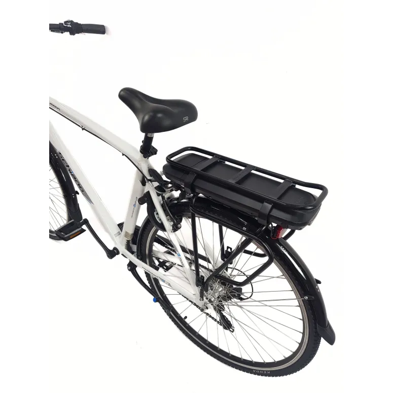 Elektryczny Rower Miejski 28 ALU Oświetlenie Dzwonek Wspomaganie Bagażnik