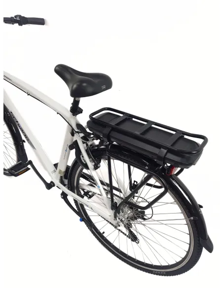Elektryczny Rower Miejski 28 ALU Oświetlenie Dzwonek Wspomaganie Bagażnik